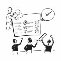 Project team with clear milestones concept as A project team with clear milestones and a well organized timeline illustrating effective time management and high performance in proj v1 vector
