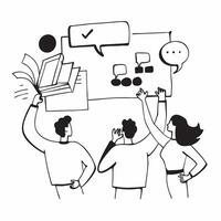 Professionals sharing feedback in a collaborative workshop concept as Professionals sharing constructive feedback in a collaborative workshop emphasizing communication growth and t v1 vector