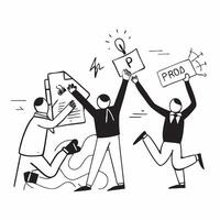 PR crisis concept as A business team dealing with a PR crisis highlighting a bad day filled with public relations challenges and reputation management in Photo Stock Concept v1 vector