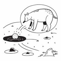 Polar bear searching for food concept as High resolution image of a polar bear searching for food on a barren landscape with a glossy backdrop symbolizing the impact of high carbon v1 vector