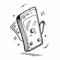 Phone isolated on white background concept as A modern smartphone isolated on a white background symbolizing communication business and technology perfect for tech corporate or lif Clean Version 2 vector