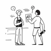 Personal trainer guiding a client through a workout concept as A personal trainer guiding a client through a workout representing expertise customer service and personalized fitnes v1 vector