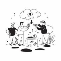 People enjoying a barbecue at a backyard party concept as A candid shot of people enjoying a barbecue at a backyard party showcasing the fun food and togetherness with natural expr Clean Version 2 vector