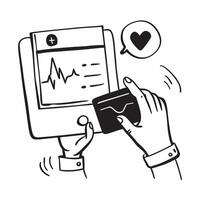 Patient undergoing an EKG test concept as A patient undergoing an EKG test to monitor heart health emphasizing the importance of cardiovascular diagnostics and preventive care in v1 vector