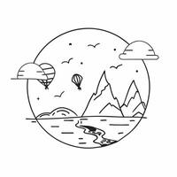 Paragliding over scenic landscapes concept as Adventurers paragliding over breathtaking landscapes experiencing the thrill of flight Ideal for content about travel adventure and e v1 vector