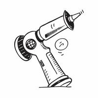 Otoscope isolated on white background concept as An otoscope isolated on a white background representing ear examination medical diagnostics and healthcare Perfect for medical hea v1 vector