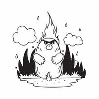 Orangutan in a burnt forest concept as High resolution image of an orangutan in a burnt forest with a glossy backdrop showcasing the impact of high carbon emissions and deforestati v1 vector
