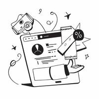 Online shopping website showcasing half year sale concept as An online shopping website highlighting various deals and discounts for the half year sale emphasizing convenience and v1 vector