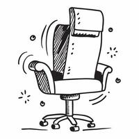 Office chair isolated on white background concept as A modern office chair isolated on a white background representing workplace comfort productivity and business professionalism p Clean Version 2 vector