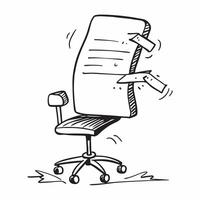 Office chair isolated on white background concept as A modern office chair isolated on a white background representing workplace comfort productivity and business professionalism p v1 vector