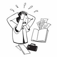 Missed deadline concept as A business professional stressed out by missing a deadline highlighting a bad day filled with pressure and the consequences of time management issues in v1 vector