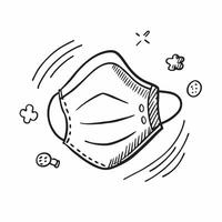 Medical mask isolated on white background concept as A medical mask isolated on a white background representing healthcare infection control and patient safety Perfect for medical Clean Version 2 vector