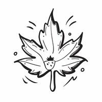 Maple leaf with dew drops isolated on white background concept as A vibrant maple leaf with dew drops isolated on a white background showcasing its characteristic lobed shape and f Clean Version 2 vector