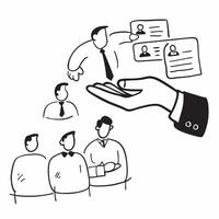 Manager delegating tasks to team members concept as A manager delegating tasks to team members illustrating effective time management leadership and high performance in a business v1 vector