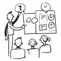 Manager leading a time management workshop concept as A manager leading a time management workshop for employees showcasing the importance of effective time management and high per v1 vector