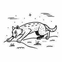 Lynx hunting in snow concept as A lynx hunting in the snow showcasing its agility and stealth in a winter landscape in Photo Stock Concept v1 vector