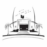 Luxury beach resort lobby concept as High resolution image of a luxurious beach resort lobby with a glossy backdrop emphasizing elegance and sophistication in Photo Stock Concept v1 vector