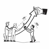 Leaders strategizing joint venture expansion concept as Business leaders strategizing the expansion of a joint venture symbolizing high performance strategic planning and successfu v1 vector