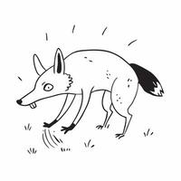 Jackal hunting in grasslands concept as A jackal hunting in the grasslands highlighting its cunning and adaptability as a small predator in Photo Stock Concept v1 vector