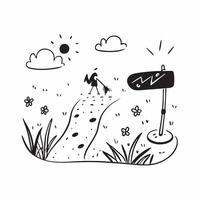 Hiker with wildflowers concept as High resolution image of a hiker walking through a trail surrounded by wildflowers with a glossy backdrop symbolizing the beauty and serenity of b Clean Version 2 vector