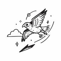 Hawk hunting in the sky concept as A hawk hunting in the sky capturing its prey with precision and speed showcasing the aerial prowess of this bird of prey in Photo Stock Concept v1 vector