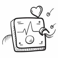 Heart rate monitor isolated on white background concept as A heart rate monitor isolated on a white background symbolizing health monitoring cardiovascular care and patient care I v1 vector