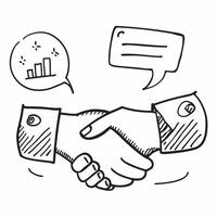 Handshake icon isolated on white background concept as A handshake icon isolated on a white background representing business partnerships agreements and professional networking ide v1 vector