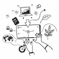 Green IT solutions for sustainable business concept as IT solutions designed for sustainable business practices showcasing how digital information and technology can drive eco frie v1 vector