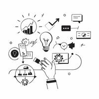 Green digital transformation for businesses concept as Digital transformation strategies for businesses focusing on sustainability leveraging green technology to enhance operations v1 vector