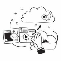 Green cloud computing for eco friendly data management concept as Cloud computing solutions focused on eco friendly data management integrating green technology to reduce environme v1 vector