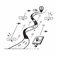 Glossy travel pathways concept as Digital art showcasing glossy travel pathways representing the direction and innovation in travel technology in Photo Stock Concept Clean Version 2 vector