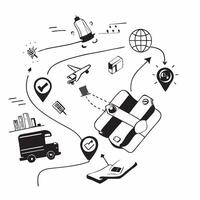 Glossy transportation supply chains concept as Digital art showcasing glossy transportation supply chains representing the structured and innovative nature of transportation techno v1 vector