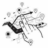 Glossy transportation grids concept as Digital art showcasing glossy transportation grids representing the structured and innovative aspects of transportation technology in Photo v1 vector