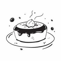 Glossy Spanish flan dessert concept as Glossy and creamy Spanish flan topped with a rich caramel sauce served on a chic white plate perfect for a luxurious and indulgent dessert i v1 vector