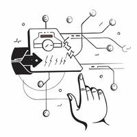 Glossy project network concept as Digital art showcasing a glossy project network symbolizing the interconnected and innovative nature of project technology in Photo Stock Concept v1 vector