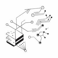 Glossy planning integration concept as Abstract digital art featuring glossy planning integration representing the seamless and innovative nature of production planning technology v1 vector