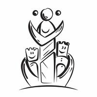 Glossy Parents Day Togetherness concept as Abstract digital art featuring glossy Parents Day togetherness symbolizing the unity and bond within a family in Photo Stock Concept v1 vector