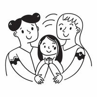 Glossy Parents Day Harmony concept as Digital art showcasing glossy Parents Day harmony representing the connection and love in family relationships in Photo Stock Concept v1 vector