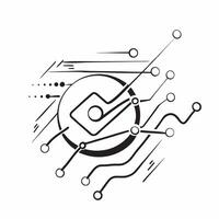 Glossy neon network concept as Digital art showcasing a glossy neon network symbolizing the bright and innovative connectivity in technology in Photo Stock Concept v1 vector