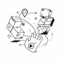 Glossy logistics innovation patterns concept as Abstract digital art featuring glossy logistics patterns representing the structured and innovative nature of logistics technology v1 vector