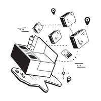 Glossy logistics clusters concept as Abstract digital art featuring glossy logistics clusters representing the grouping and innovation in logistics technology in Photo Stock Conce v1 vector
