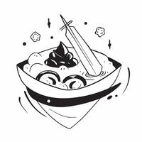 Glossy Japanese food luxurious dining concept as Abstract digital art featuring luxurious Japanese cuisine symbolizing rich flavors and exquisite presentation in Photo Stock Conce v1 vector