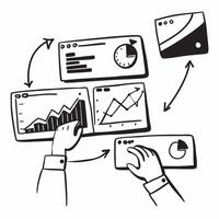 Glossy international stock market trends concept as Glossy image of international stock market trends displayed on multiple screens with vibrant data and graphs representing global v1 vector