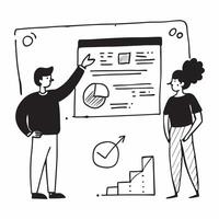 Glossy investment strategy meeting concept as Glossy image of an investment strategy meeting with vibrant charts and financial data displayed on a screen representing professional v1 vector