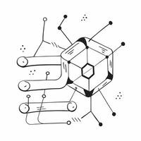 Glossy fractal networks concept as Digital art showcasing glossy research and fractal networks representing the complexity and innovation in research technology in Photo Stock Con Clean Version 4 vector