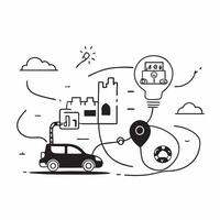 Glossy electric vehicle charging network concept as High resolution image of a glossy electric vehicle charging network in an urban setting symbolizing green mobility and sustainab v1 vector