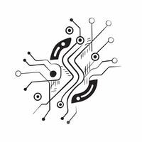 Glossy cyber networks concept as Abstract digital art featuring glossy cyber networks symbolizing the interconnected and innovative nature of cyber security technology in Photo St v1 vector