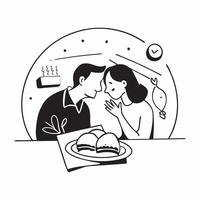 Glossy couple dining elegance concept as Abstract digital art featuring glossy couple dining elegance symbolizing the sophistication and romance of a dinner date in Photo Stock Co v1 vector