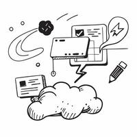 Glossy collaboration innovation clouds concept as Abstract digital art with glossy collaboration innovation clouds representing the expansive and innovative nature of workshop tech v1 vector