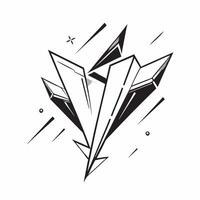 Glossy abstract triangles concept as Abstract digital art with glossy triangles representing the sharpness and innovation in technology in Photo Stock Concept v1 vector